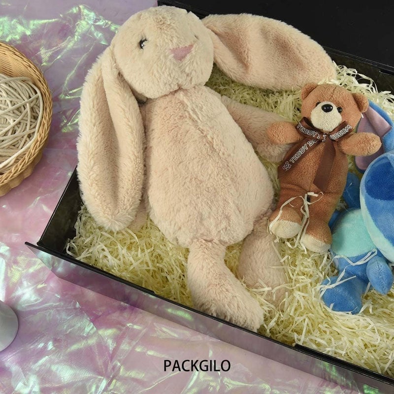 PACKGILO Black Extra Large Gift Box with Lid 2 Pcs 16.5 x 13 x 5.3 Inches, Gift Box large Black Gift Boxes for Presents Clothes Robe Wedding Dress Sweater,Reusable Foldable Bridesmaid Proposal Box（Glossy） - Image 2